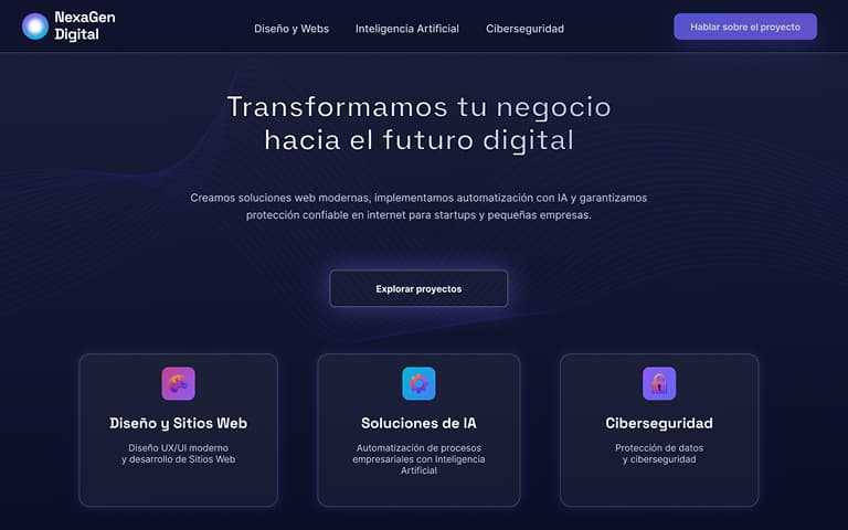 Página agencia de tecnologías